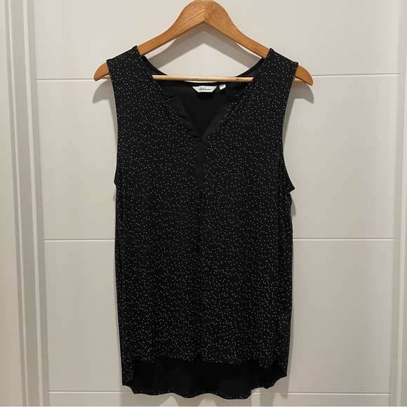NWOT Reitmans Black & White Dotted Tank Top Blouse, Size Large - Picture 6 of 11